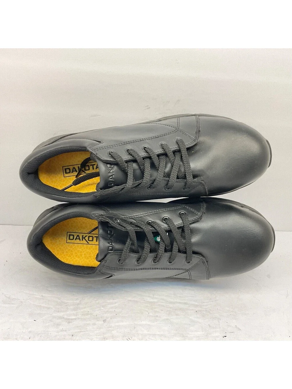Dakota Men's Lace-Up Steel Toe Sport Oxford Shoes 3021 Black Leather Size 11M